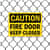Caution Fire Door Keep Closed Sign