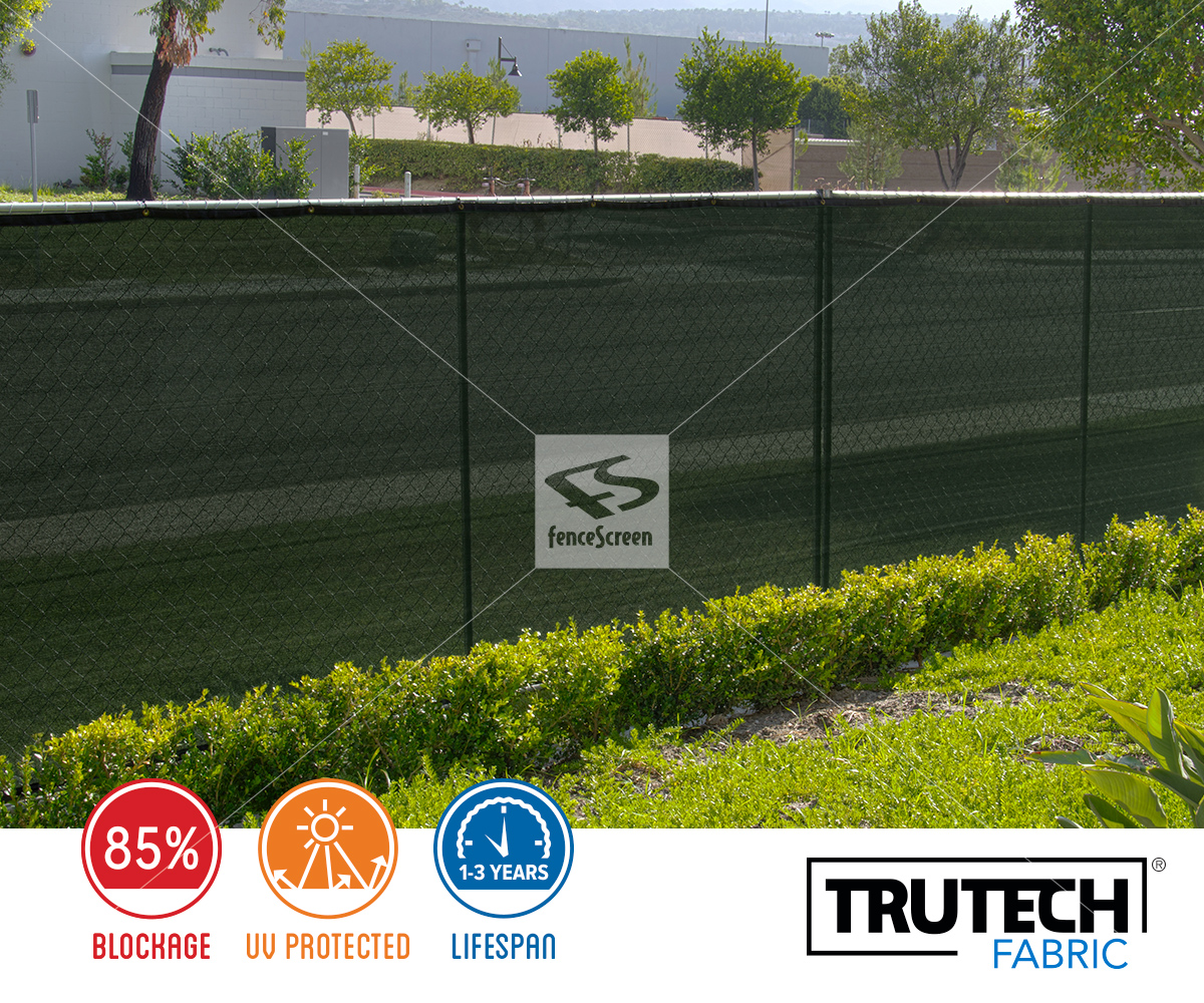 Temporary Fence Privacy Screen Green, Black, Tan & Blue