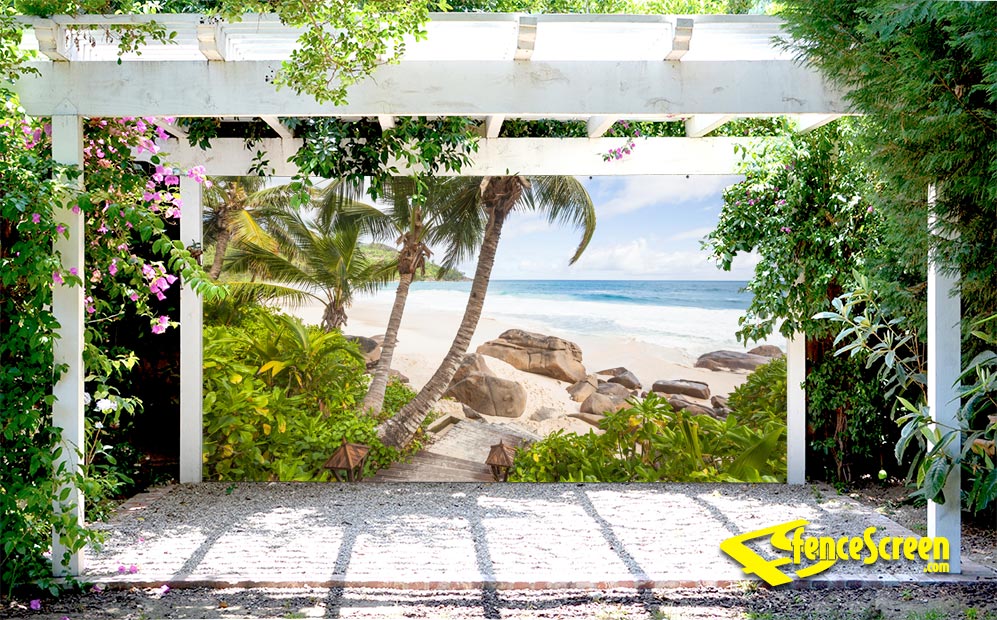 Stairs to Paradise Patio & Gazebo Screen