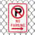 No Parking Text and Right Arrow Parking Sign