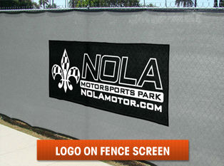 Logo on Fence Screen