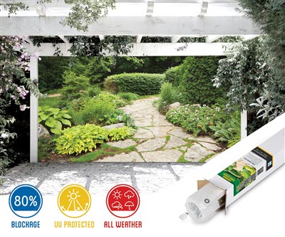patio screen path backdrop garden stone printed screens gazebo garage series fencescreen decorative pergola door