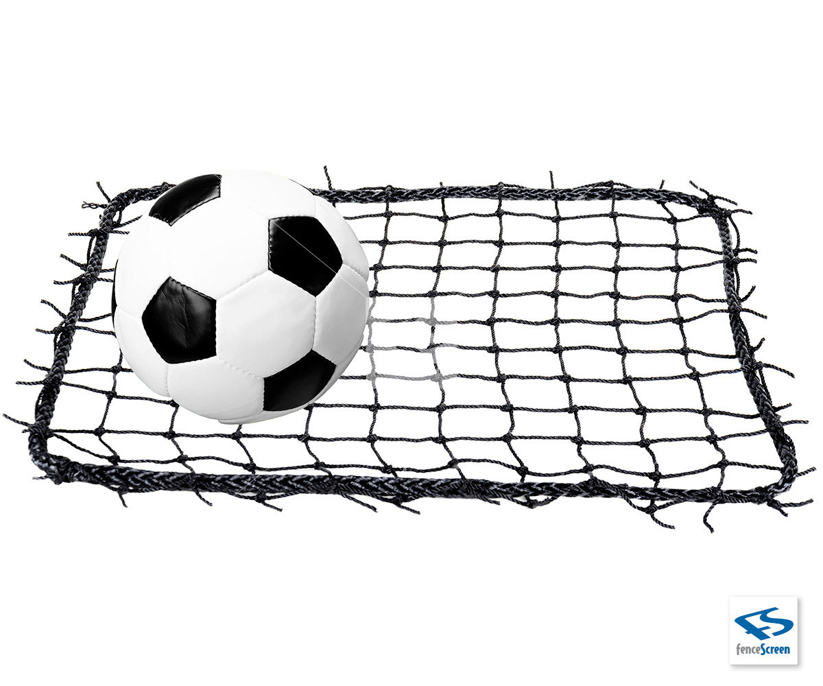 Black Soccer 1.75" Field Netting FenceScreen