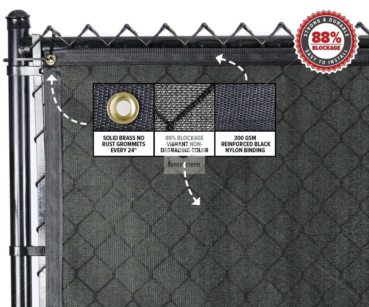 Fence Privacy Screen for Chain Link - 88% Blockage | FenceScreen