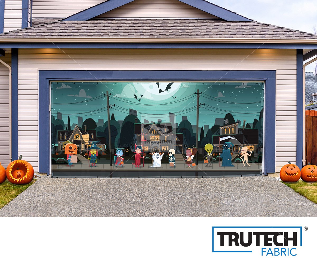 Halloween Costume Party Halloween Garage Door Screen from FenceScreen