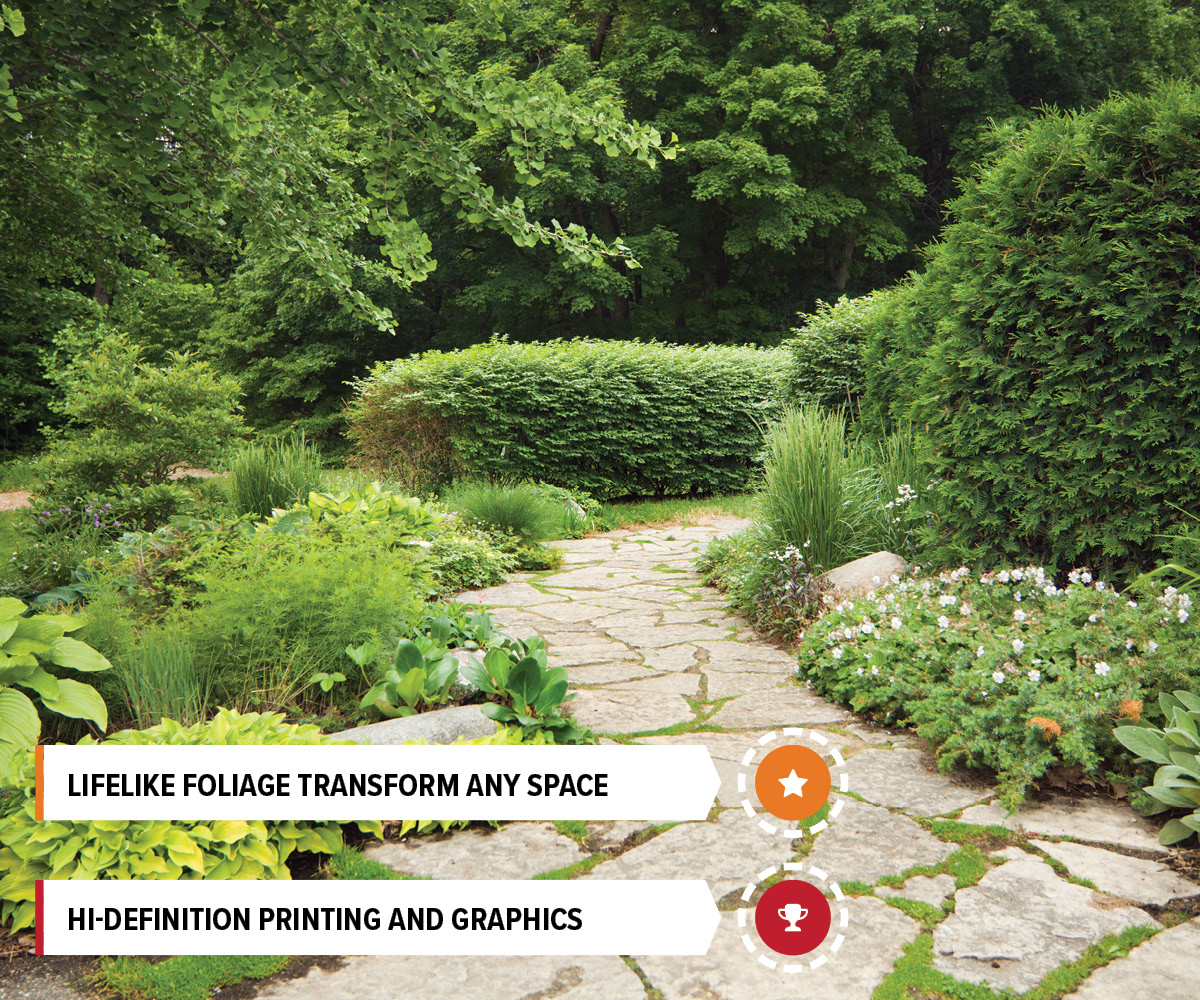 Stone Garden Path Patio Backdrop Screen