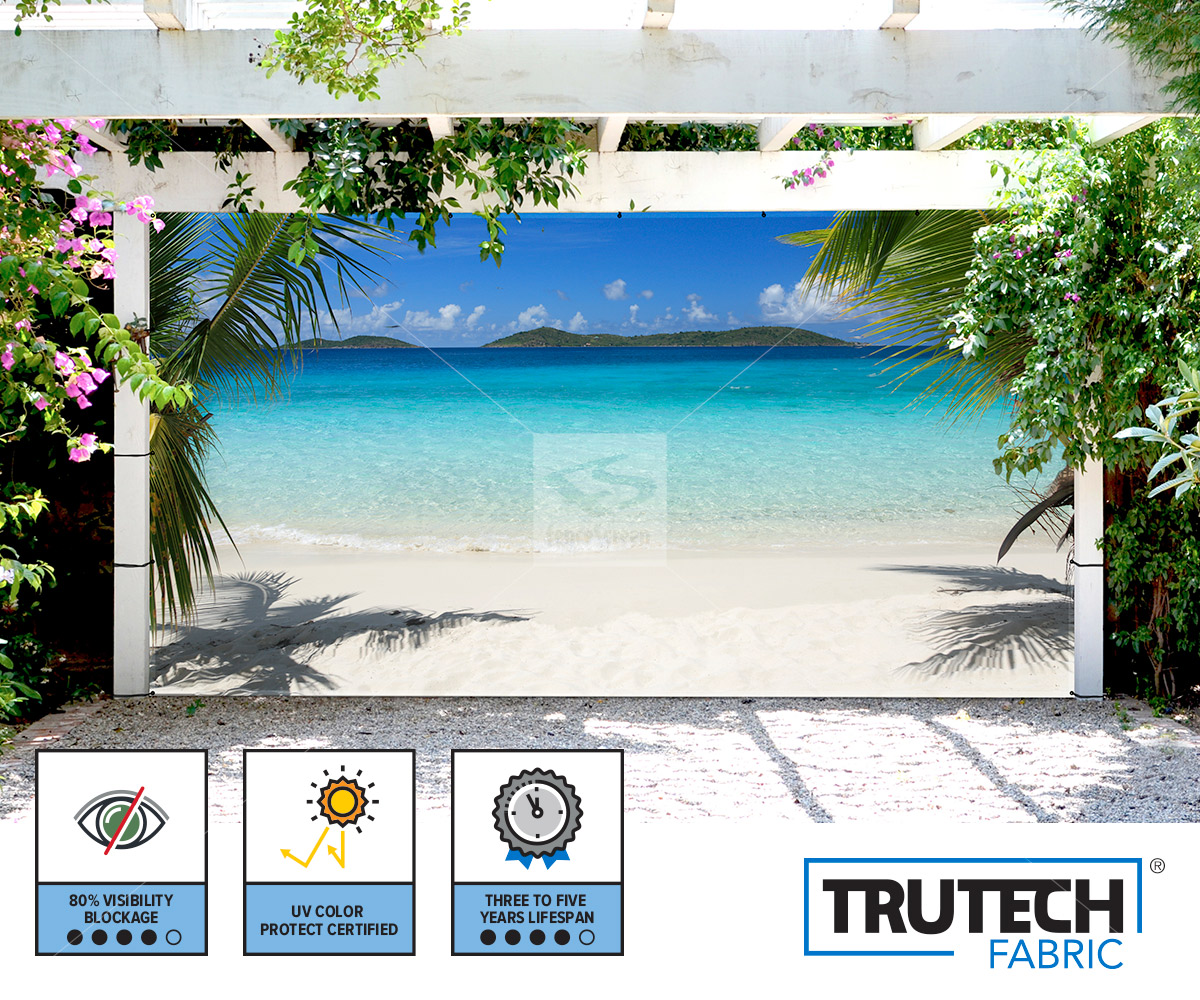 Ocean Front Patio Backdrop & Gazebo Screen