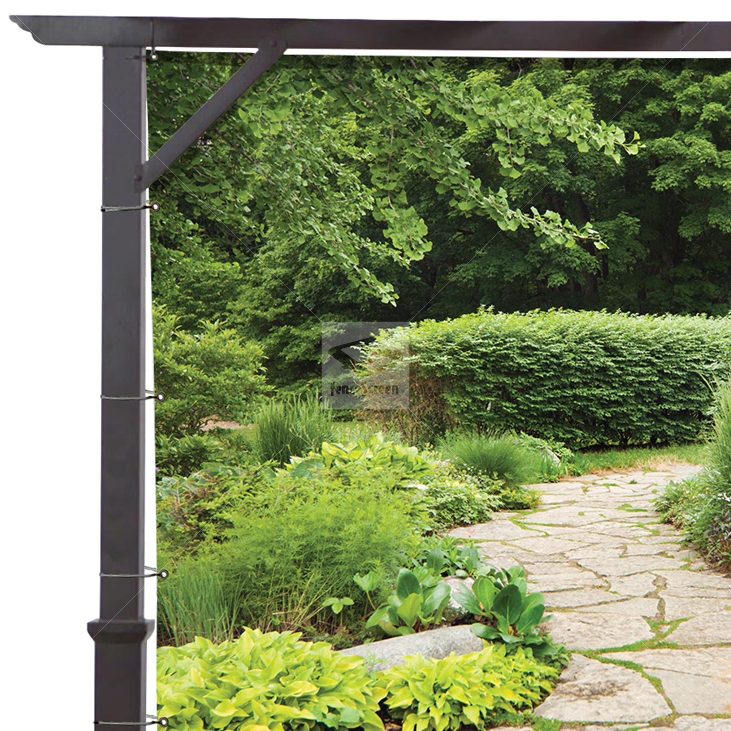 Stone Garden Path Patio Backdrop Screen