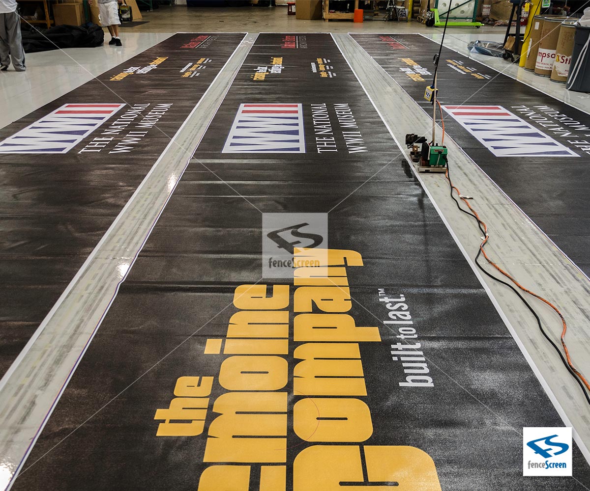 Custom Printed Full Color Fence Wrap on PVC Mesh Banner or Vinyl