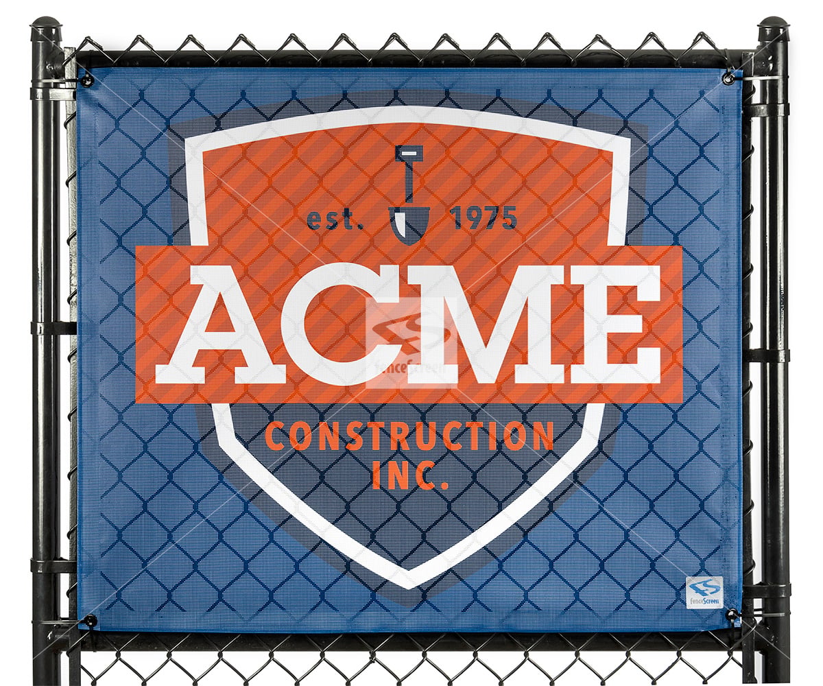 Custom Construction Fence Banners Company Logo Signs For Jobsites