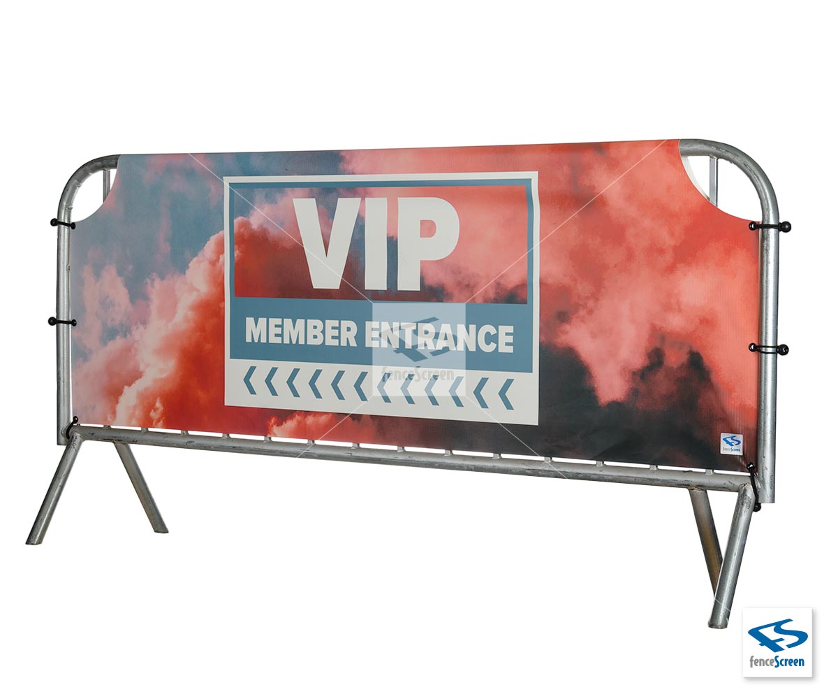 Custom Branded Vinyl Barricade Covers & Barrier Jackets