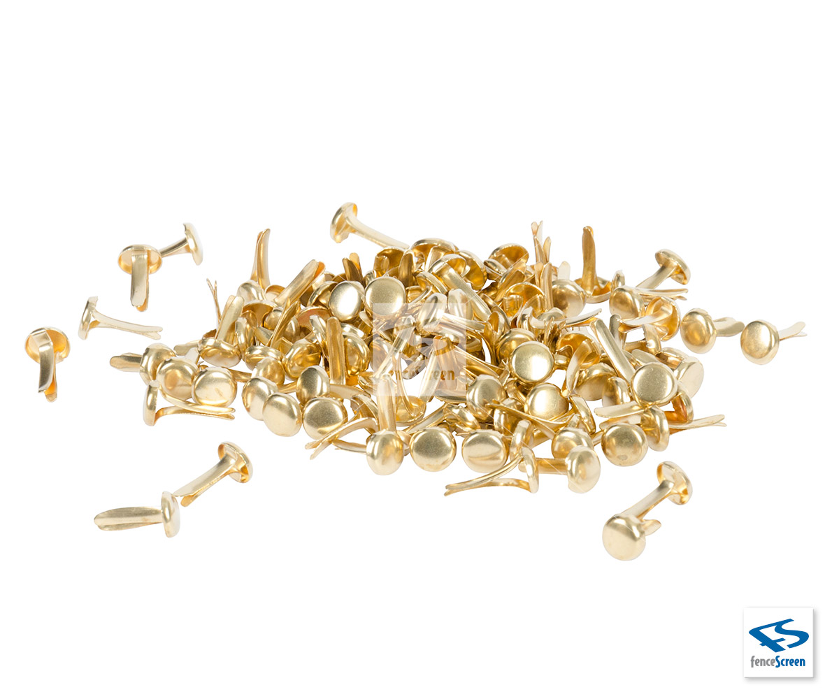 Solid Brass Fasteners used for Privacy Fence Tape
