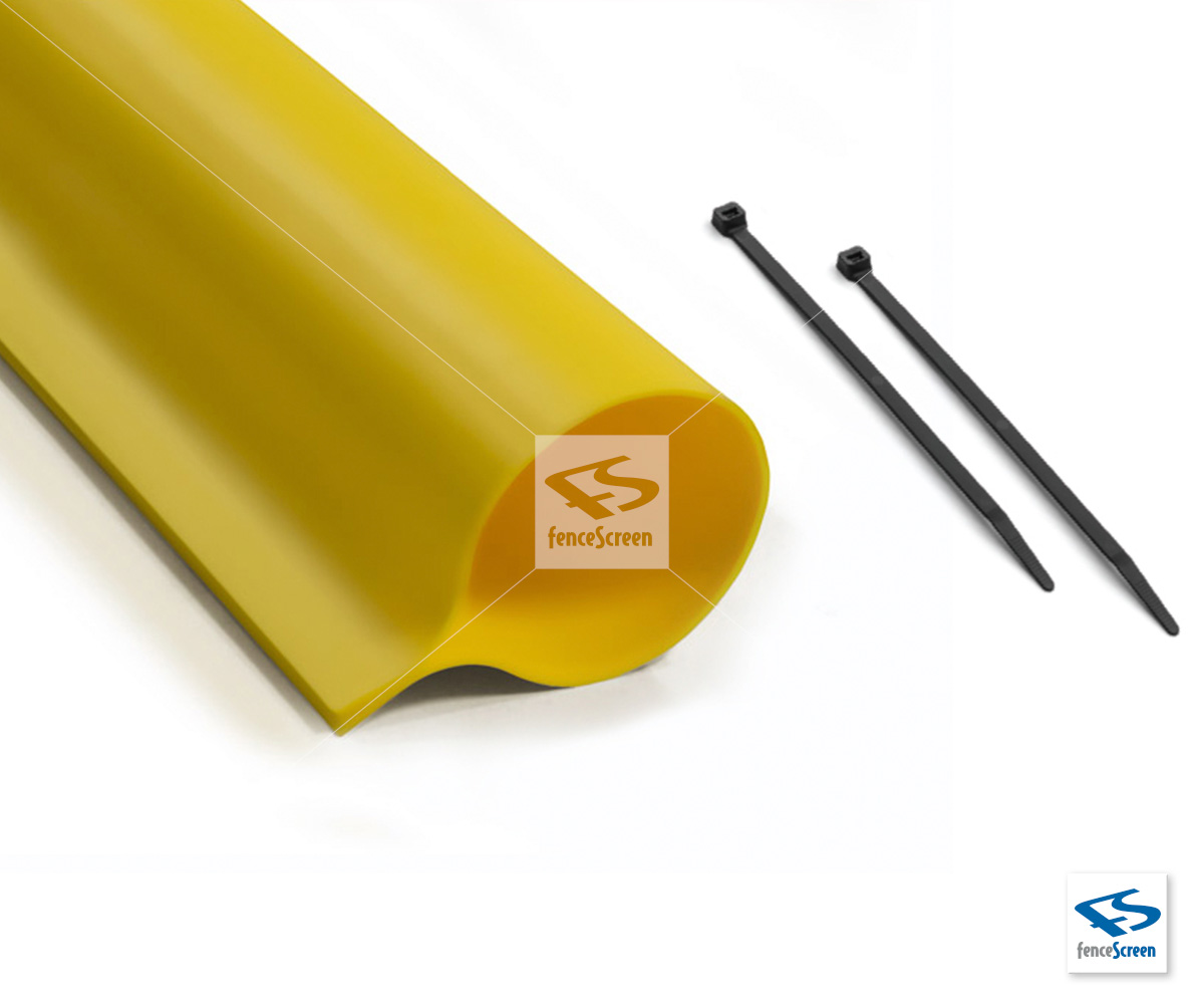 Yellow Chain Link Fence Topper For Baseball Outfield Fences