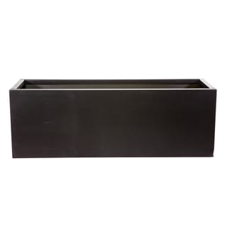 Baxter Frosted Black Aluminum Planter Box