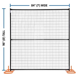 9011 Series - 8ft Black Welded Wire Fence Panels