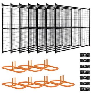9011 Series - Black 6ft x 50ft Welded Wire Fence Panel Kit