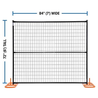 9011 Series - 6ft Black Welded Wire Fence Panels