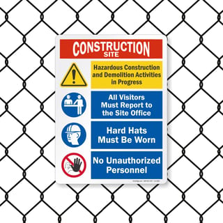 8029 Series - Construction Site Hazardous Construction and Demolition Activities in Progress