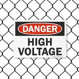 8020 Series - High Voltage Danger Sign