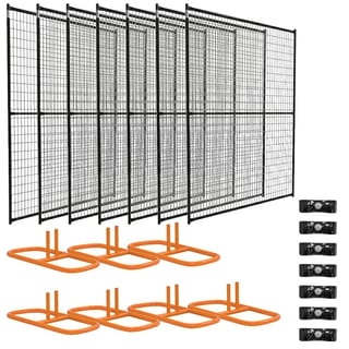 9011 Series - Black 8ft x 50ft Welded Wire Fence Panel Kit