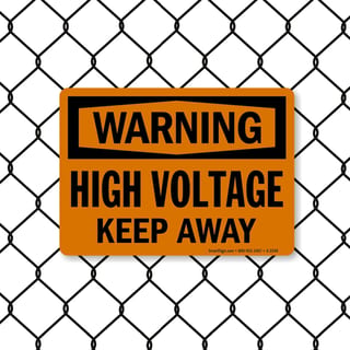 8021 Series - High Voltage Keep Away Warning Sign