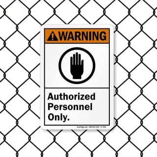 8028 Series - Authorized Personnel Only Warning Sign