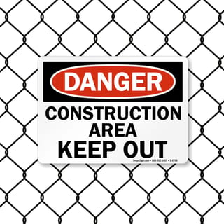8013 Series - Construction Area Keep Out Danger Sign
