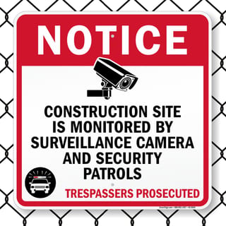 8008 Series - CCTV Security Notice Sign