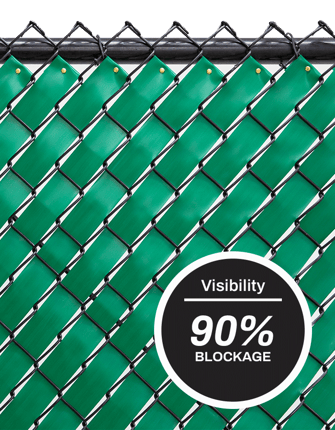 Fence Screens Privacy Tape Obsidian Black Chain-Link Weave 