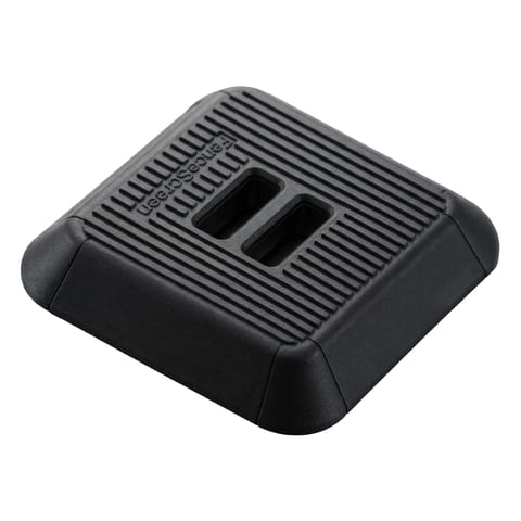 9000 Series Black Rubber Weighted Base for Temporary Fence Panels