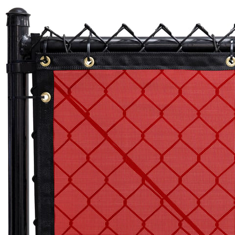 MAXFlex PVC Mesh Fence Windscreen, Scarlet Red, 6 ft x 50 ft