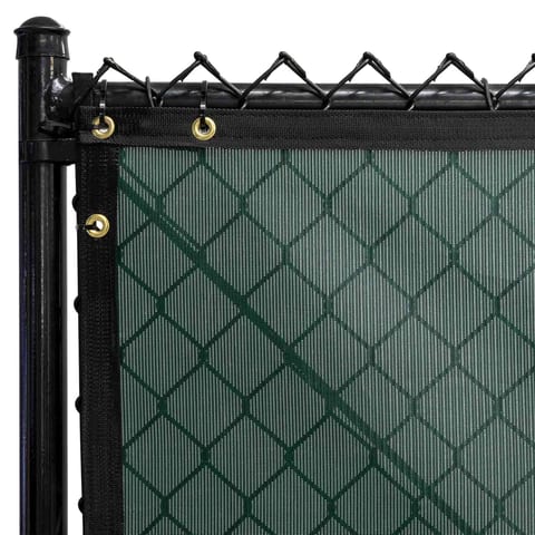 350 Series Commercial PVC Mesh PLUS Fence Windscreen, Forest Green