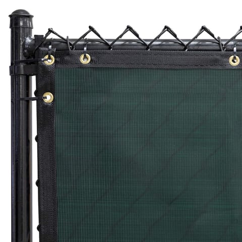 Commercial Block Privacy Fence Screen, Midnight Green, 6 ft x 50 ft