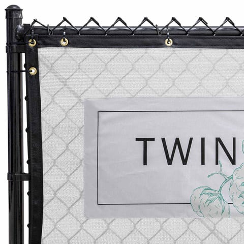 112 Series Builder Logo Screen with Vinyl Logo Banners, Alpine White