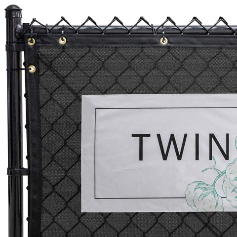 112 Series Builder Logo Screen with Vinyl Logo Banners, Jet Black
