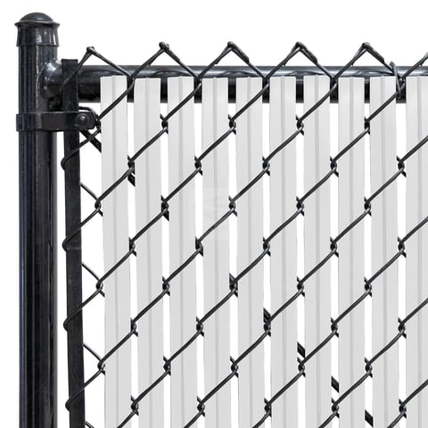 4000 Series Blade Slat® Bottom Locking Chain Link Fence Slats, Alpine White, 4 ft