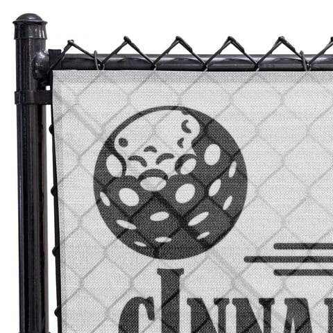 150 Series Basic Logo Printed Fence Screen, Alpine White