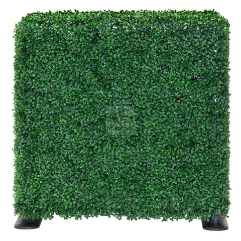 NatraHedge Artificial Boxwood Freestanding Hedge, 3 ½ ft (40"W x 13"D x 41"H), Aluminum Frame