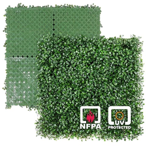 NatraHedge Artificial Dark Green Boxwood Mats