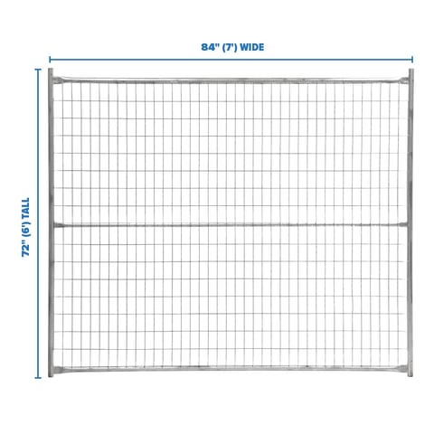 9000 Series 6ft Gray Steel Welded Wire Fence Panels