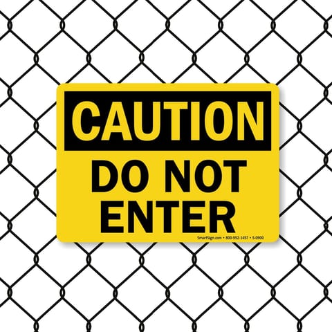 8017 Series - Do Not Enter Caution Sign image1