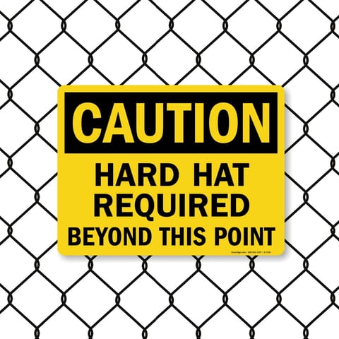8026 Series - Caution Hard Hat Required Beyond This Point image1