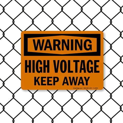 8021 Series - High Voltage Keep Away Warning Sign image1