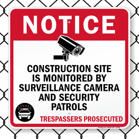 8008 Series - CCTV Security Notice Sign image2