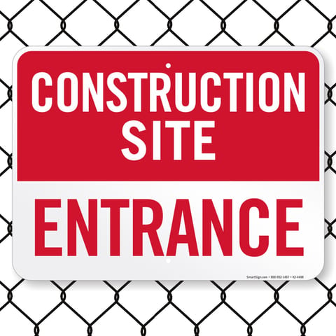 8010 Series - Construction Entrance Sign image1