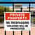 Private Property No Trespassing Aluminum Sign Installation