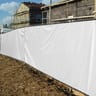 400 Series Commercial Block Solid Vinyl Fence Privacy Screen, Alpine White