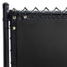 Solid Vinyl Fence Privacy Screen, 100% Blockage, Obsidian Black