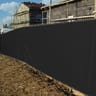 Solid Vinyl Fence Privacy Screen, 100% Blockage, Obsidian Black