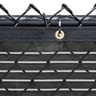 Commercial Open Vented Fence Windscreen for Windy Sites, Obsidian Black